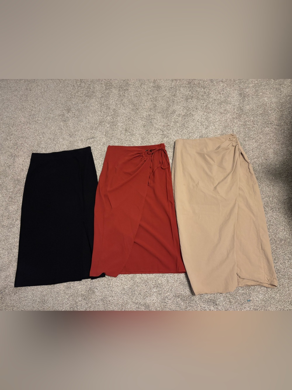 NEW Zara and Nordstrom cotton midi skirt bundle medium